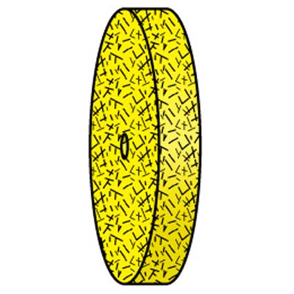 Yellow Felt Wheel (Aluminium Oxide Permeated) 