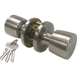 Lock And Key, 1 Spindle Type Replacement Door Knob (5-Piece Pin Cylinder Lock Type)