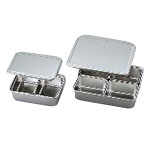 Stainless Steel Pad With Lid - With Partition (2/4/6 Pcs)