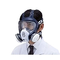 Gas mask filter cartridge for dioxins/soil contaminants