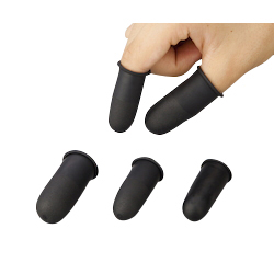 Finger Cot (Made of Natural Rubber), Conductive Carbon Type, 50 Pcs. included (7-058-04)
