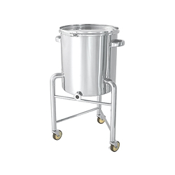 Bottom Slope Type Stainless Steel Airtight Tank, Band Type, With Legs, With B Type Silicone Seal, KTT-CTL-L Series (61-0749-33)