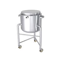 Curved Bottom Type Stainless Steel Jacket Container, With Legs, With Flat Lid, DT-ST-JL Series