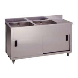 Double-Tank Sink With Drying Area, Left/Right Tank, APM2 Series