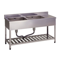 Double Bowl Sink With Drying Area, Left Bowl / Right Bowl, KPM2 Series (61-4438-54)