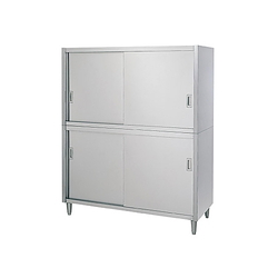 Cupboard (SUS430, Two-Tier Type, Upper and Lower Stainless Steel Door Specifications) (61-0012-67)