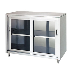 Storage Cabinet With Adjust (SUS430, Single-Tier Type, Glass Door Specification) LAG Series (61-0013-63)