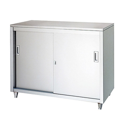 Storage Cabinet With Adjust (SUS430, Single-Tier Type, Stainless Steel Door Specification) LA Series (61-0013-68)