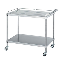 Stainless Steel Cart (SUS304, 1 Tier With Guard, 1 Tier Without Guard) MN11 Series (61-0014-34)