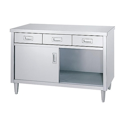 Stainless Steel Work Benches (With Single-Sided Door and Drawer), ED Series