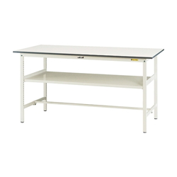 Work Table 150 Series With Fixed Intermediate Shelf, H950 mm, SUPH Series (61-3743-83)