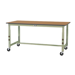 Work Table 300 Series, Height Adjustable and Mobile Type, Polyester Top Plate, SWPAC Series (61-3755-69)