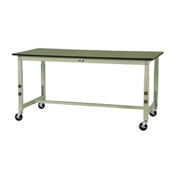 Work Table 300 Series, Height Adjustable and Mobile Type, PVC Sheet Top Plate, SWRAC Series (61-3756-11)