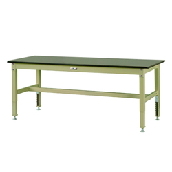 Work Table 800 Series, Height Adjustment Type H600 to H850 mm, PVC Sheet Top Plate, SVRA Series (61-3759-72)