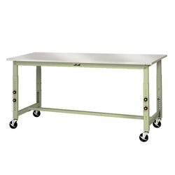 Work Table Stainless Steel Top Plate Series, Height Adjustable and Mobile Type, SWS3AC Series