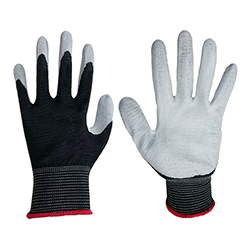 Incision-Resistant Gloves (Nitrile, 13G, Black, TSUNOOGA)