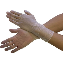 PVC Gloves Long Smooth Type (100 Pieces) Embossed (BSC-4300-M)