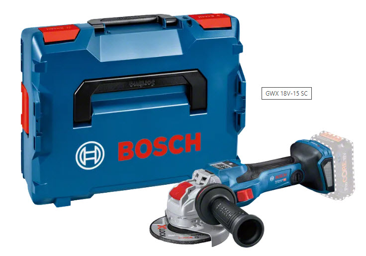 BOSCH Cordless X-LOCK Angle Grinder 5" or 125 mm (slide switch, only body)