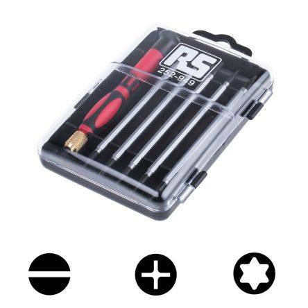 7 Piece Reversible Blade Screwdriver Set which includes the box