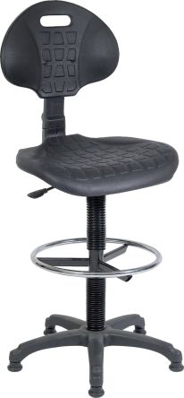 RS PRO Plastic Drafting Chair Black