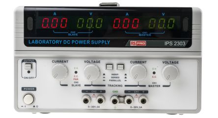 RS PRO Bench Power Supply, 180W, 2 Output, 0 to 30V, 3A