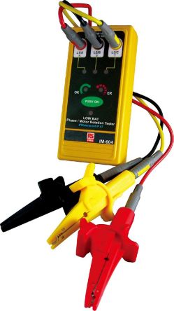 RS PRO Phase Rotation Tester, CATIII 1000V, CATIV 600V, 400Hz Max, 600 V AC Max