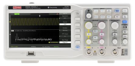 RS PRO RSDS 1052 DL + Bench Digital Storage Oscilloscope, 50MHz, 2 Channels 