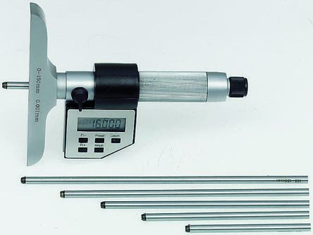 RS PRO Depth Micrometer, Range 0 mm to 150 mm