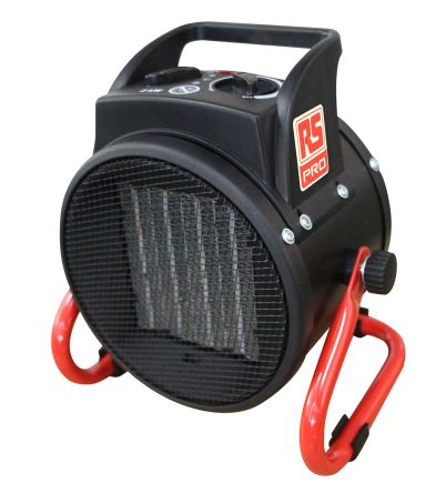 RS PRO 2kW Fan Heater, Floor Mounted, Type C - European Plug