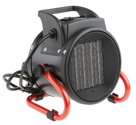 RS PRO 2kW Fan Heater, Floor Mounted, Type G - British 3-pin