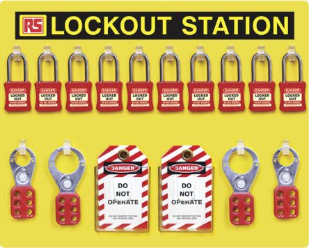 RS PRO 10 Padlock Lockout Station 