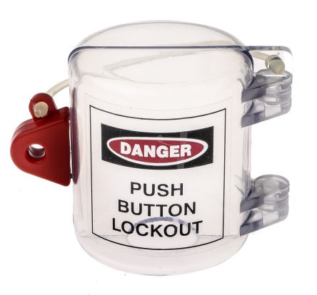RS PRO 1 Lock 30mm Shackle PVCPush Button Lockout