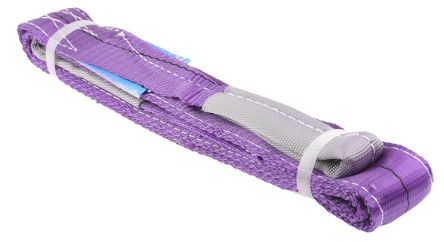 RS PRO 2m Purple Lifting Sling Webbing, 1t