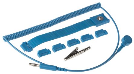 RS PRO ESD Grounding Wrist Strap & Cord Set with 4 mm Stud (798-9284)
