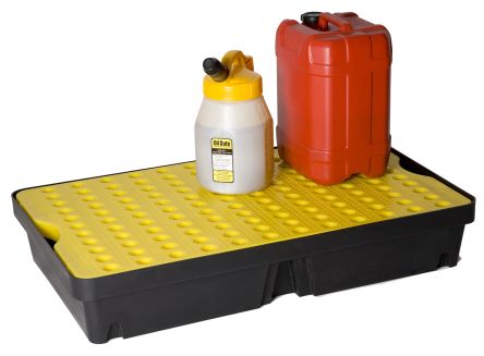 RS PRO Polyethylene Spill Tray with Grate for Industrial Storage, 60 L