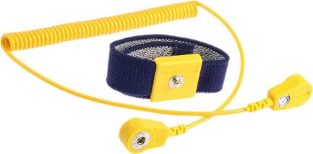 RS PRO ESD Grounding Wrist Strap & Cord Set with 4 mm Stud (798-9288)