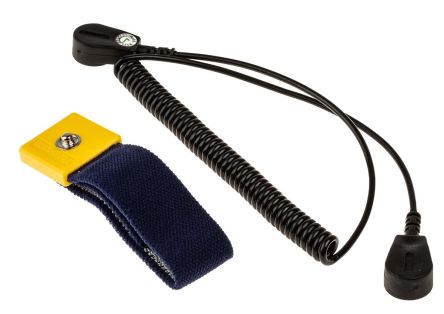 RS PRO ESD Grounding Wrist Strap & Cord Set with 4 mm Stud (798-9297)