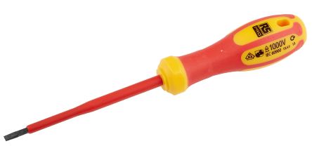 RS PRO Slotted Insulated Screwdriver 0.8 x 4 mm Tip, VDE 1000V Approved