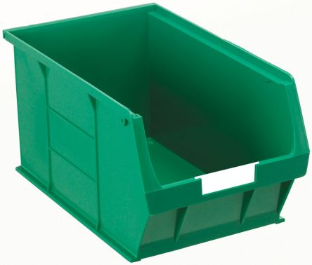 RS PRO PP Storage Bin, 181mm x 205mm, Green