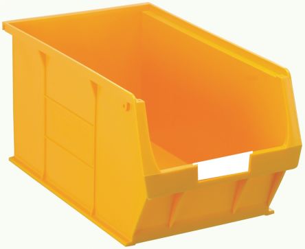 RS PRO PP Storage Bin, 181mm x 205mm, Yellow