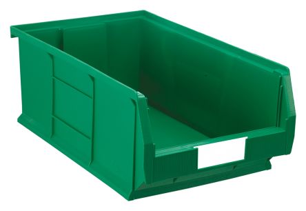 RS PRO PP Storage Bin, 200mm x 315mm, Green