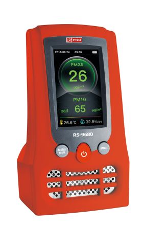 RS PRO RS-9680 Air Quality Meter, Battery-powered