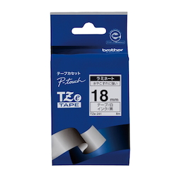 TZe Tape 18 mm Black Letters, White