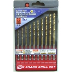Hexagonal Shank, HSS Titanium Steel Drill Blade Set (10-piece Set)