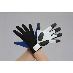 Cowhide Gloves (Palm: Cowhide, Back: Black Jersey)