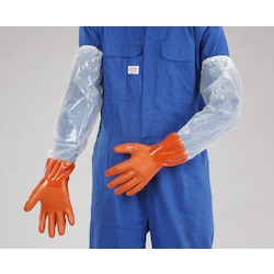 Gloves (With Arm Cover, Anti-Slip / PVC)