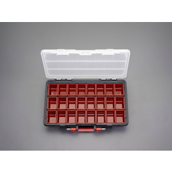 Parts Case With Tray (24 Red)