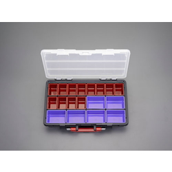 Parts Case With Tray (12 Red, 6 Blue)