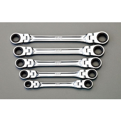 Flex Type Ratchet Ring Wrench Set (5 Sizes) EA602CF-50 