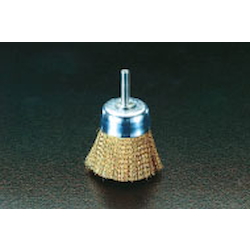Cup Type Brass Brush with Shaft (6mm Shaft) EA819BR-22